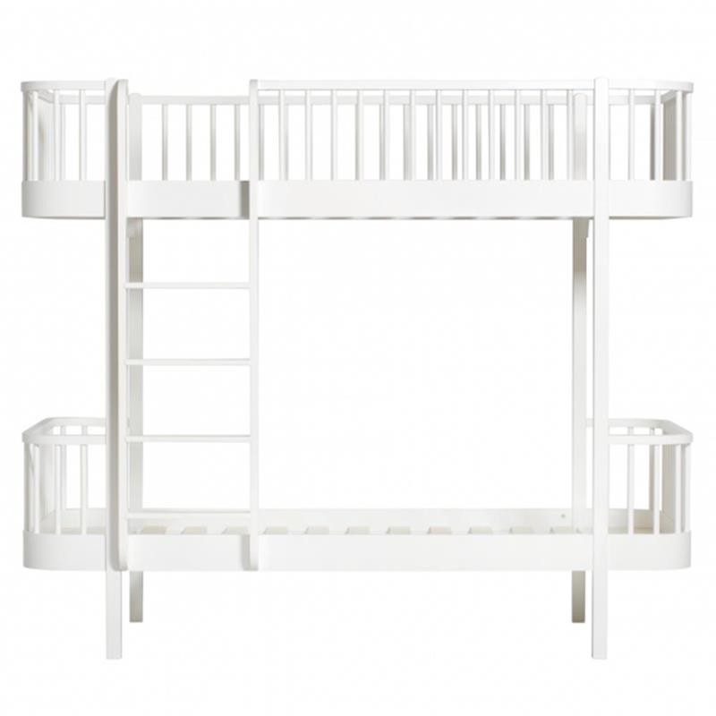 Oliver Furniture - Drewniane łóżko piętrowe WOOD Original bunk (90x200cm), white