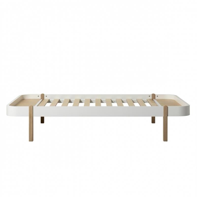 Oliver Furniture - Drewniane łóżko WOODLounger (120x200cm), white/oak