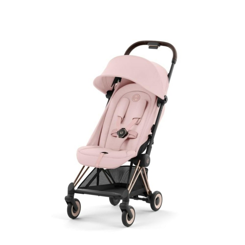 Cybex - Ultrakompaktowy wózek spacerowy Coya (rama w kolorze różowego złota) - Peach Pink