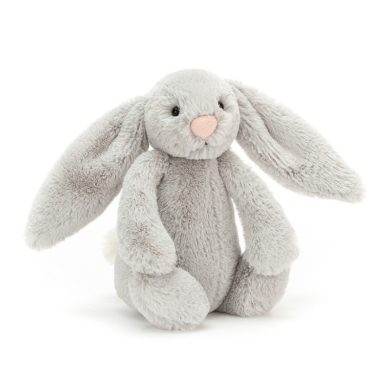 Jellycat - Przytulanka Bashful Królik 18cm - Srebrny