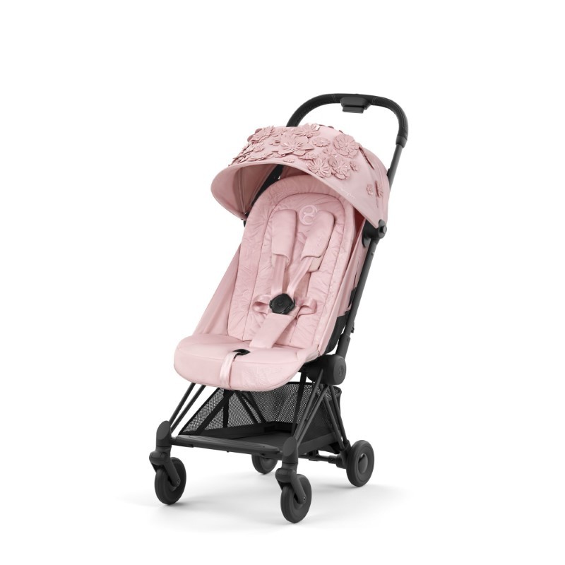 Cybex - Ultrakompaktowy wózek spacerowy Coya - Simply Flowers Pale Blush | light pink