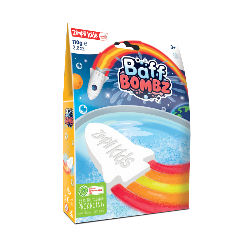 Zimpli Kids - Rakieta do kąpieli zmieniająca kolor wody Rainbow Baff Bombz