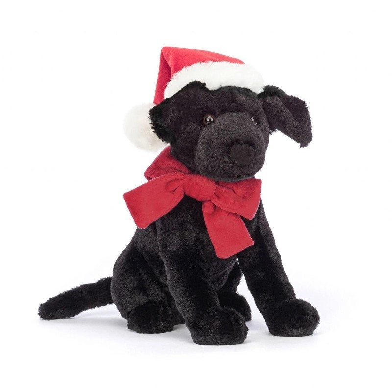 Jellycat - Przytulanka Labrador w czapce Świętego Mikołaja 22cm