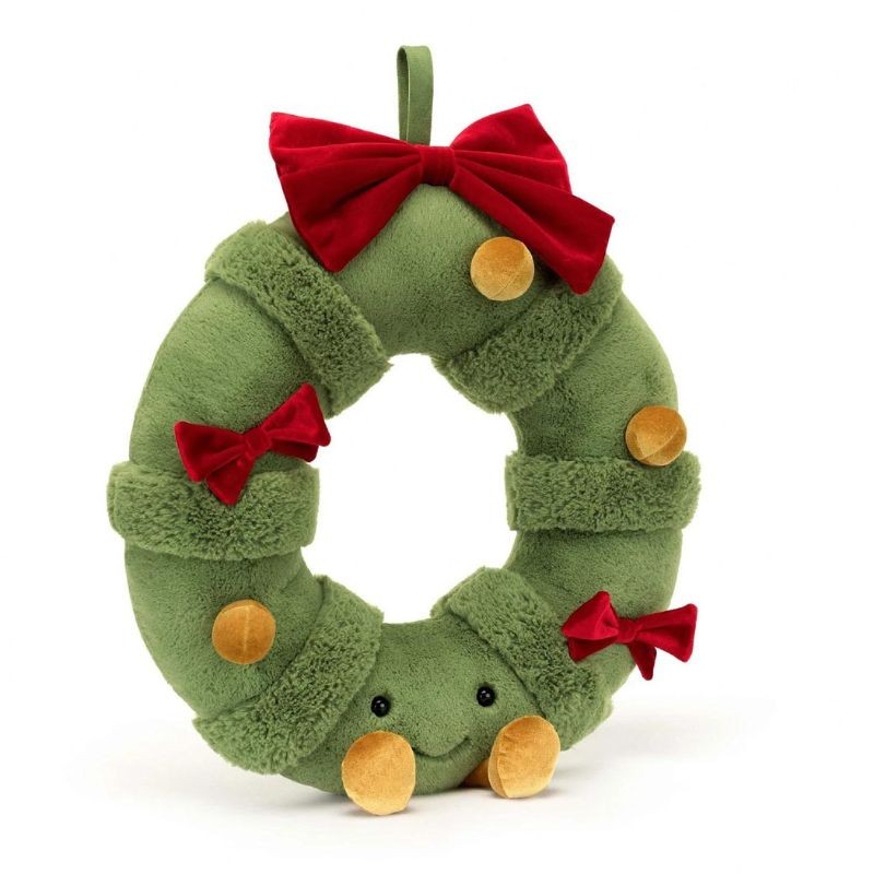 Jellycat - Przytulanka Świąteczny udekorowany wieniec 44cm