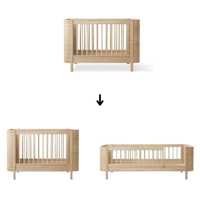 Oliver Furniture - Części do rozbudowy łóżeczka Mini+ na łóżko Junior - Oak