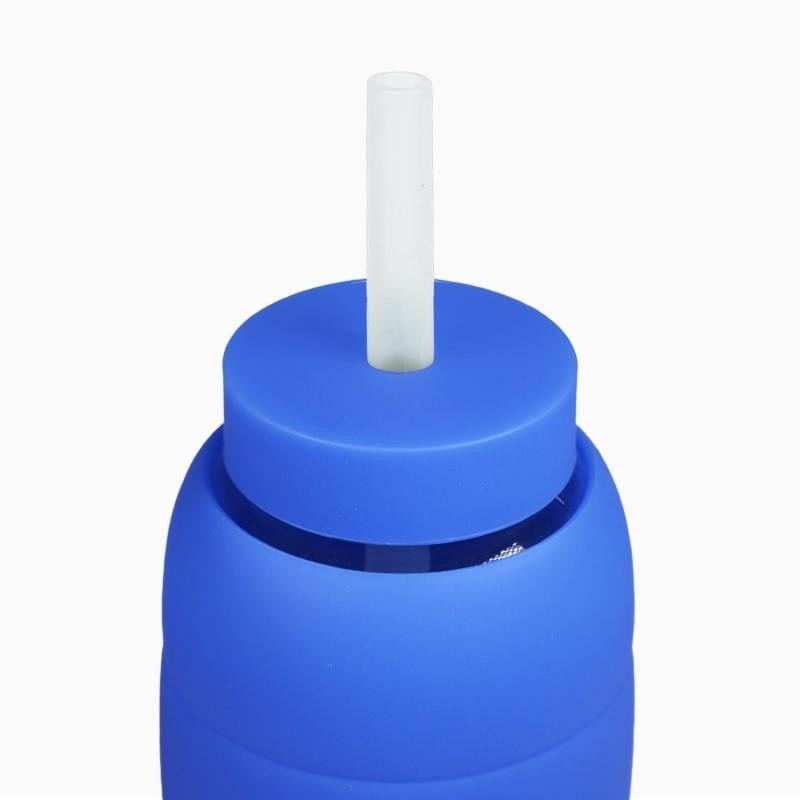 Bink - Silikonowa nasadka ze słomką do butelek Day/Mama Bottle 800ml - cobalt