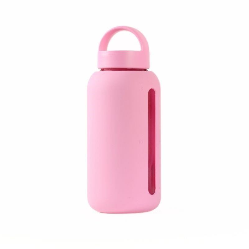 Bink - Szklana butelka do monitorowania dziennego nawodnienia Day Bottle 800ml - cotton candy