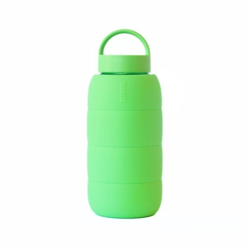 Bink - Szklana butelka Puffer Bottle 800ml - lime