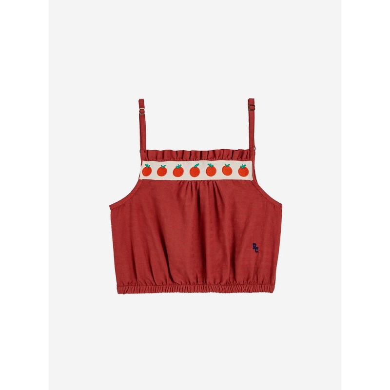 Bobo Choses - Bawełniany top na ramiączkach Kids Tomato - red