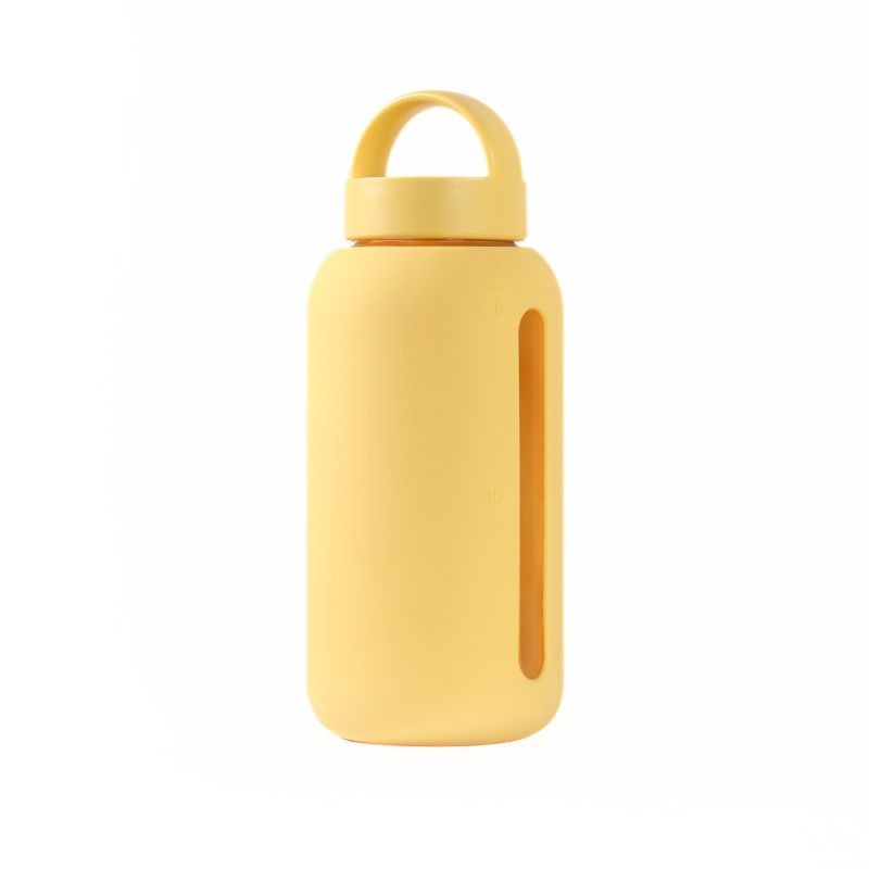 Bink - Szklana butelka do monitorowania dziennego nawodnienia Day Bottle 800ml - Lemon