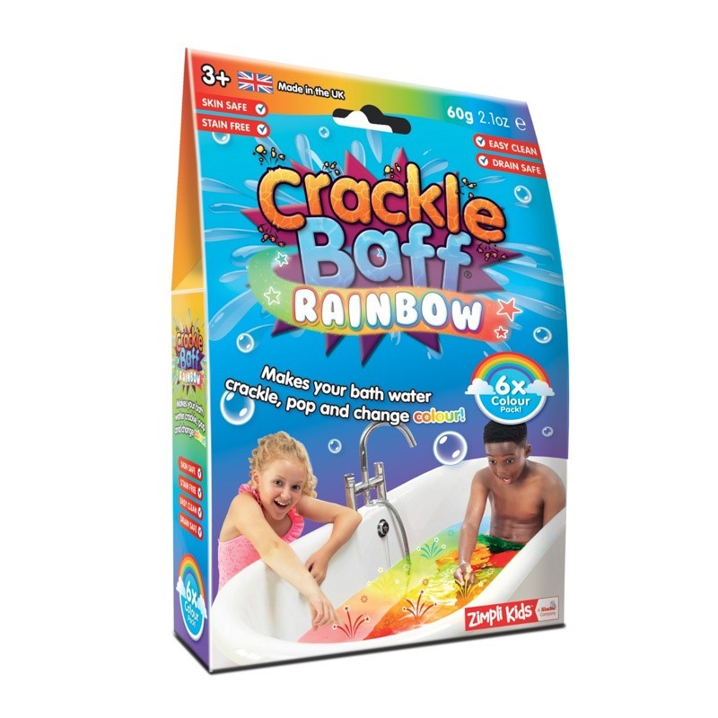 Zimpli Kids - Strzelający proszek do kąpieli Crackle Baff Colours, 6 użyć, 6 kolorów