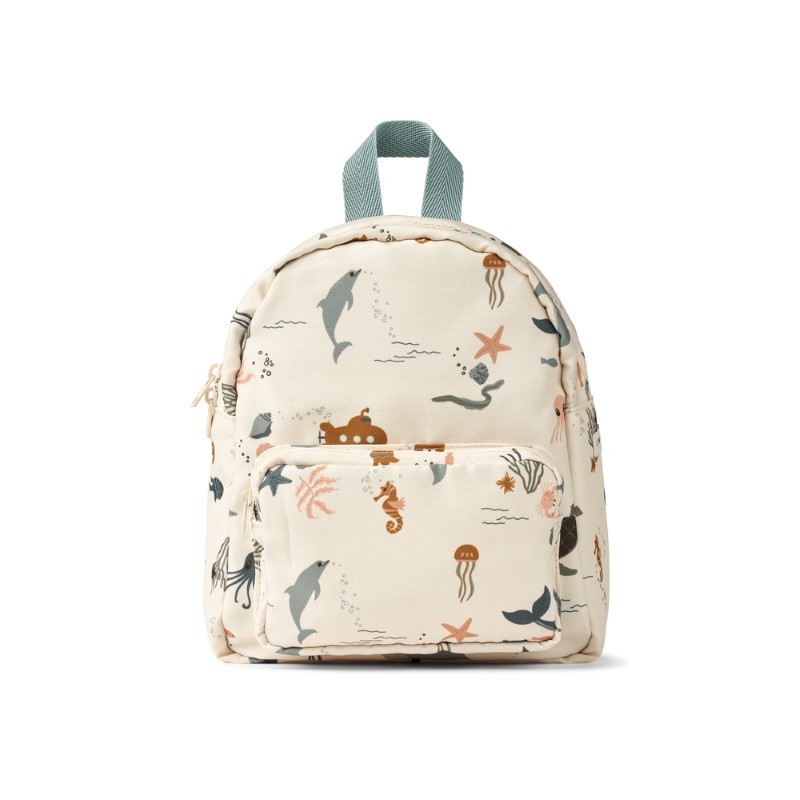 Liewood - Mały plecak dziecięcy Allan Backpack - Sea creature/Sandy