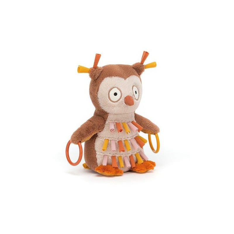 Jellycat - Sowa Grzechotka w Kolorze Kakao 20 cm