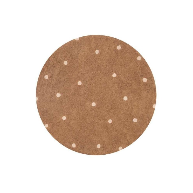 Lorena Canals - Dywan do prania Round Dot Chestnut 140cm