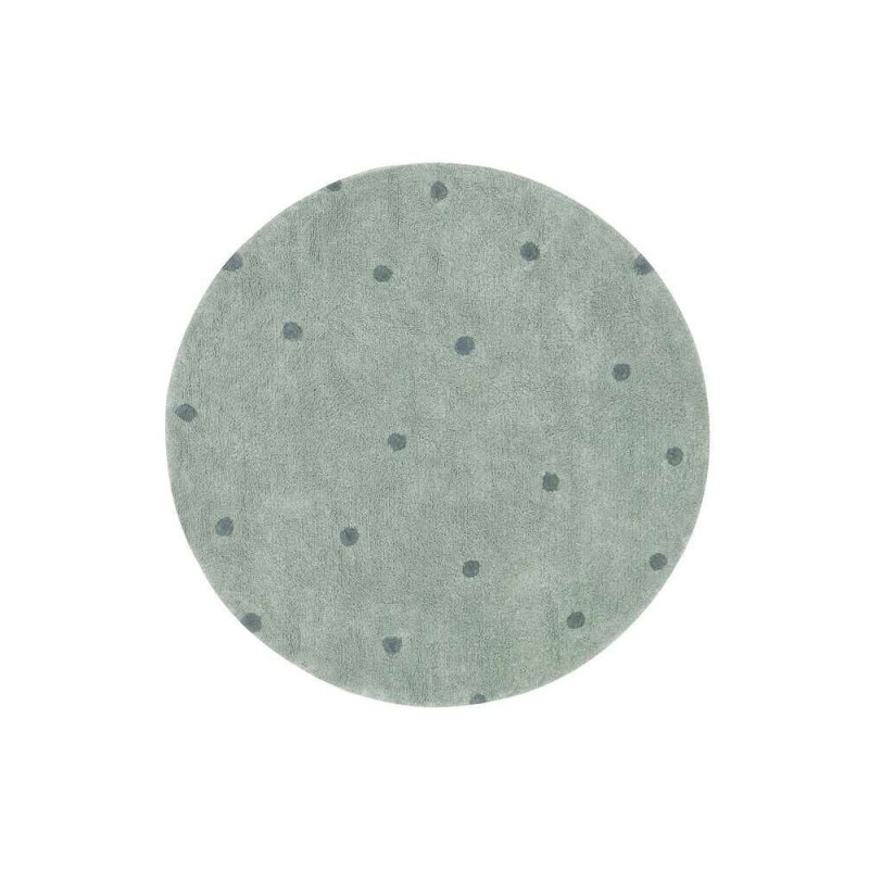 Lorena Canals - Dywan do prania Round Dot Blue Sage Ø140cm