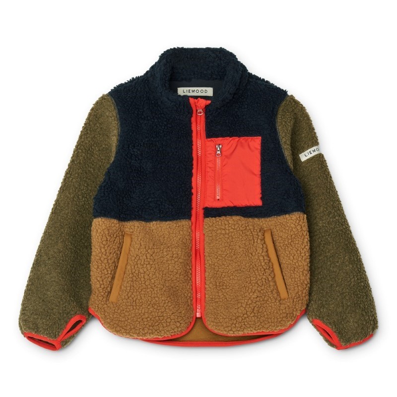 Liewood - Kurtka polarowa Nolan - Colour block/Mignight Navy Multi Mix