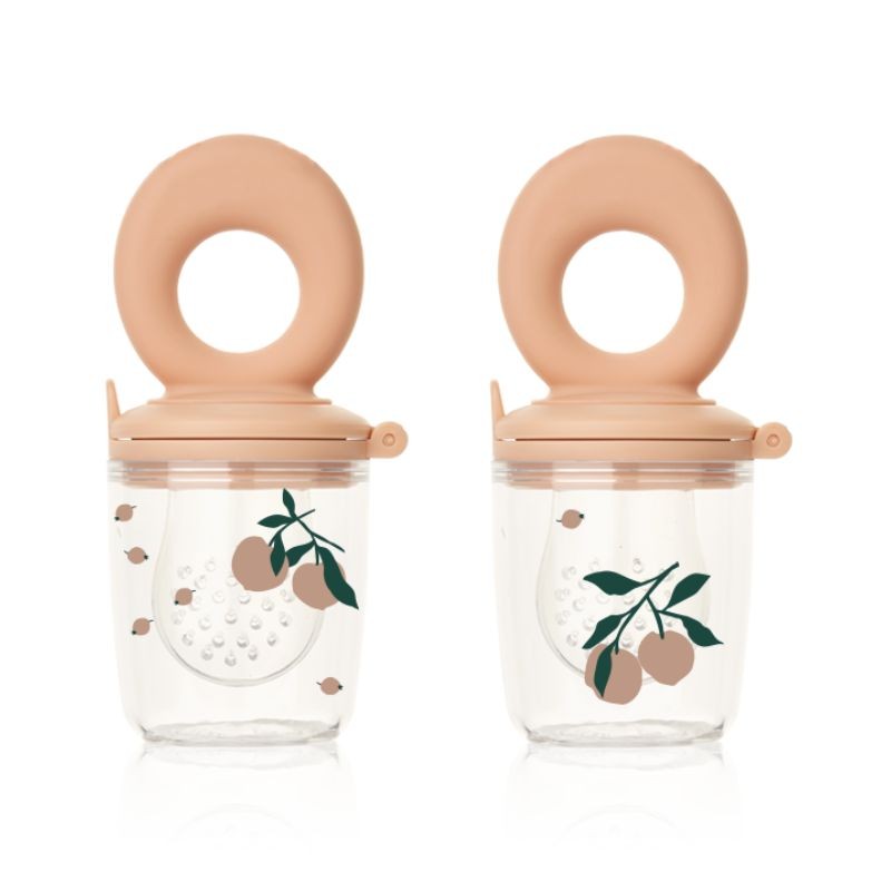 Liewood - Silikonowe gryzaki do podawania pokarmu Miranda Food Feeder 2-pak - Peach/Sea shell