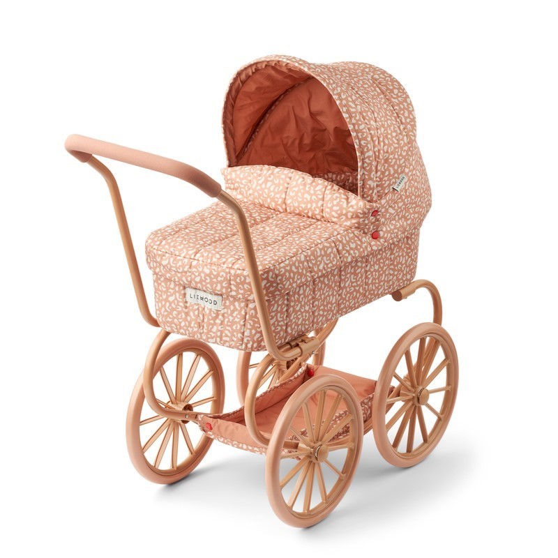 Liewood - Wózek dla lalek z gondolą Adaline Doll Pram - Mini leo/Tuscany rose