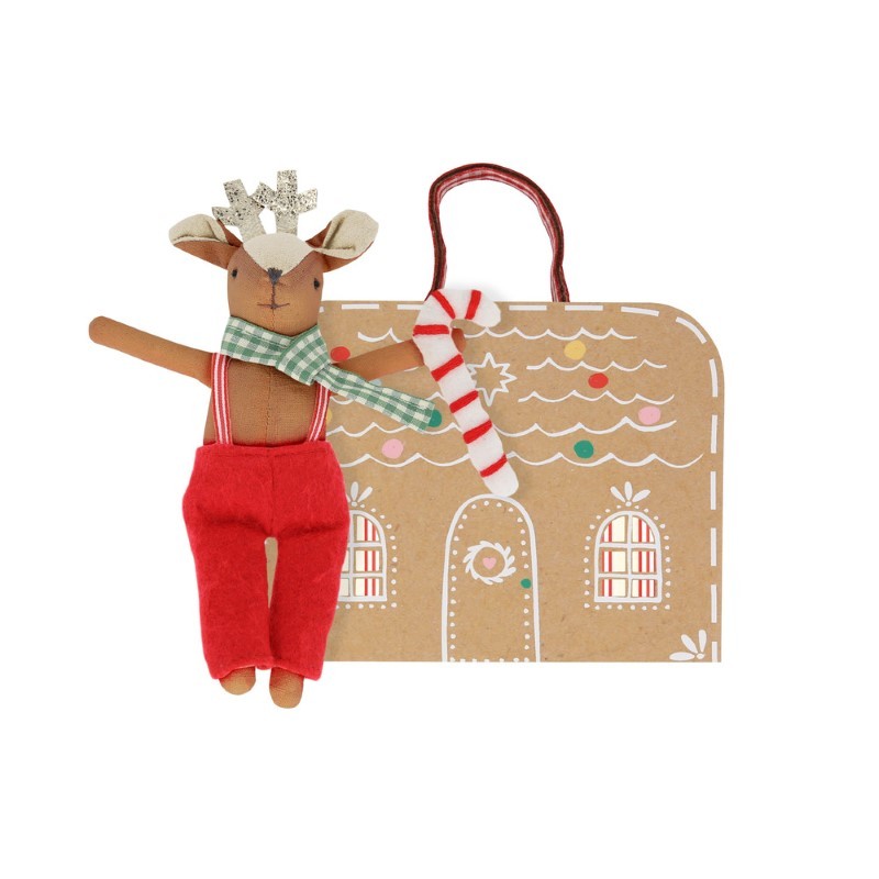 Meri Meri - Renifer w walizce Reindeer Mini Doll & Suitcase