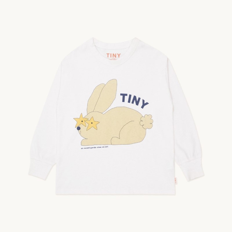 Tinycottons - Bawełniany longsleeve dziecięcy RABBIT - light cream heather