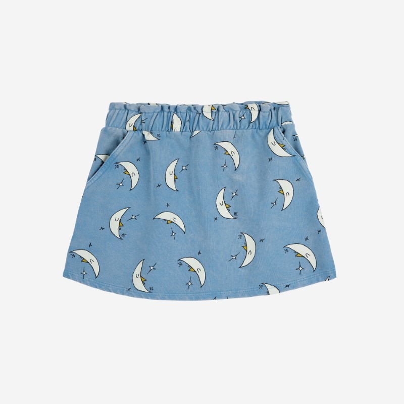 Bobo Choses - Spódnica mini Kids Beneath the Moon all over skirt - light blue