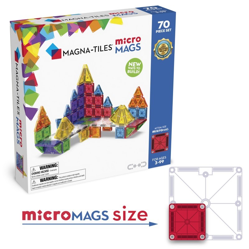 Magna Tiles - Klocki magnetyczne microMAGS 70el.