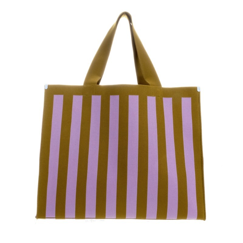 The Sticky Sis Club - Dzianinowa torba na zakupy Shopper - sunset lilac + costa green