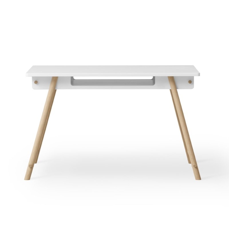 Oliver Furniture - Biurko dziecięce z regulacją wysokości CAMP Junior, white/oak