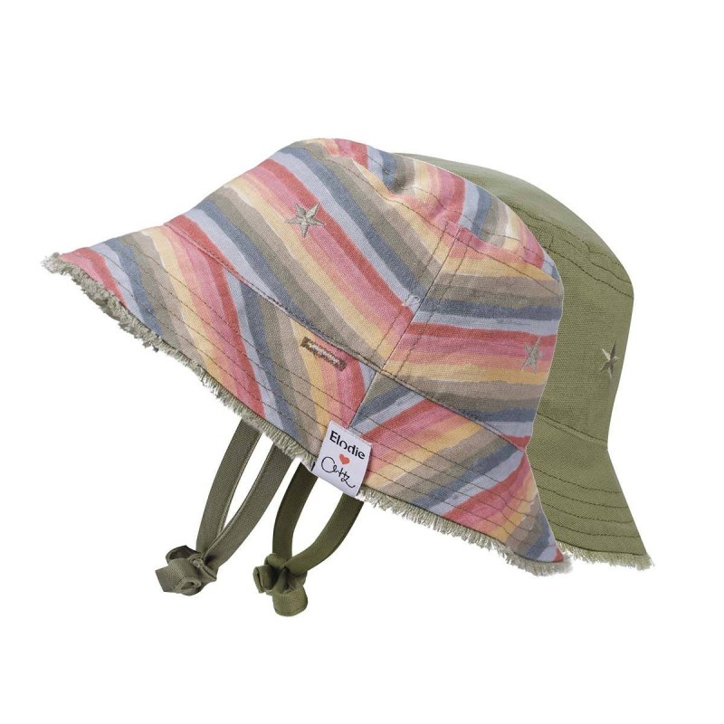 Elodie Details - Dwustronny kapelusz Bucket Hat - Rainbow Trails -  6-12 m-cy