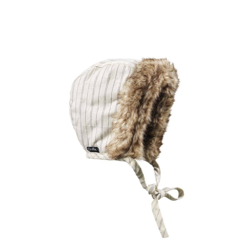 Elodie Details - Czapka Winter Bonnet - Pinstripe - 3-6 m-cy