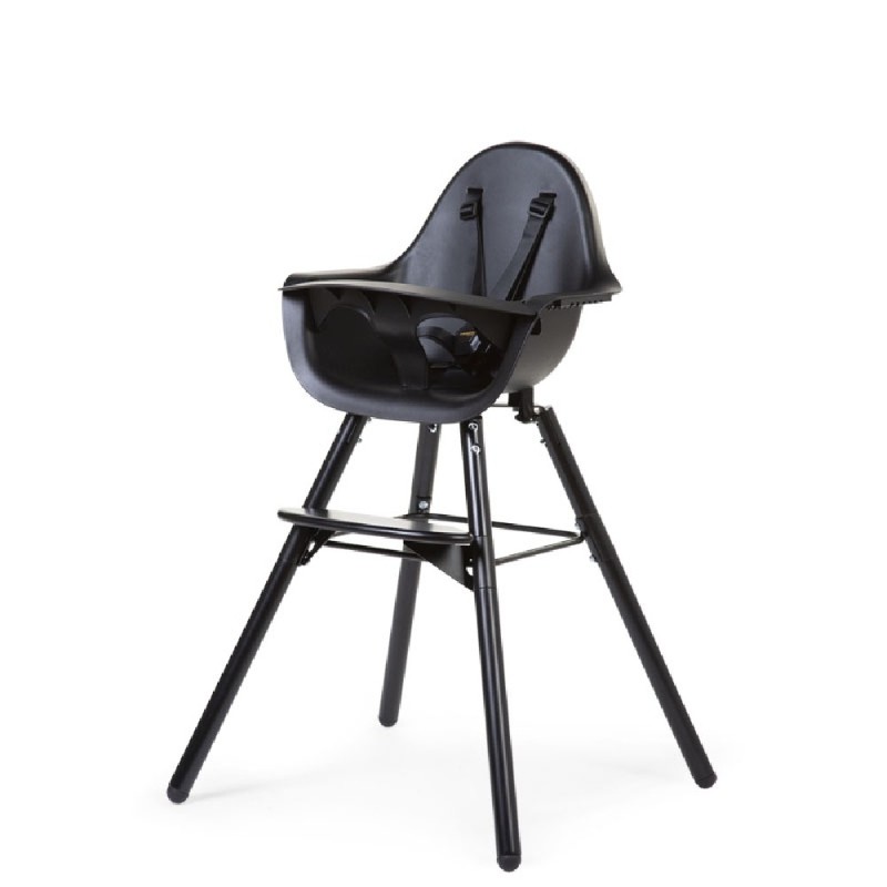 Childhome - Krzesełko do karmienia Evolu 2 Black/Black