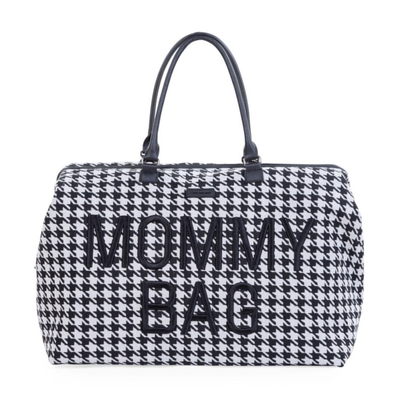 Childhome - Torba Mommy Bag Czarno-Biała Pepitka