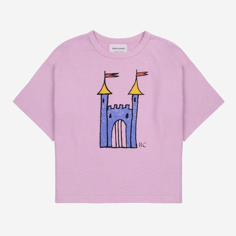 Bobo Choses - Bawełniany t-shirt z nadrukiem Kids Faraway Castle - pink