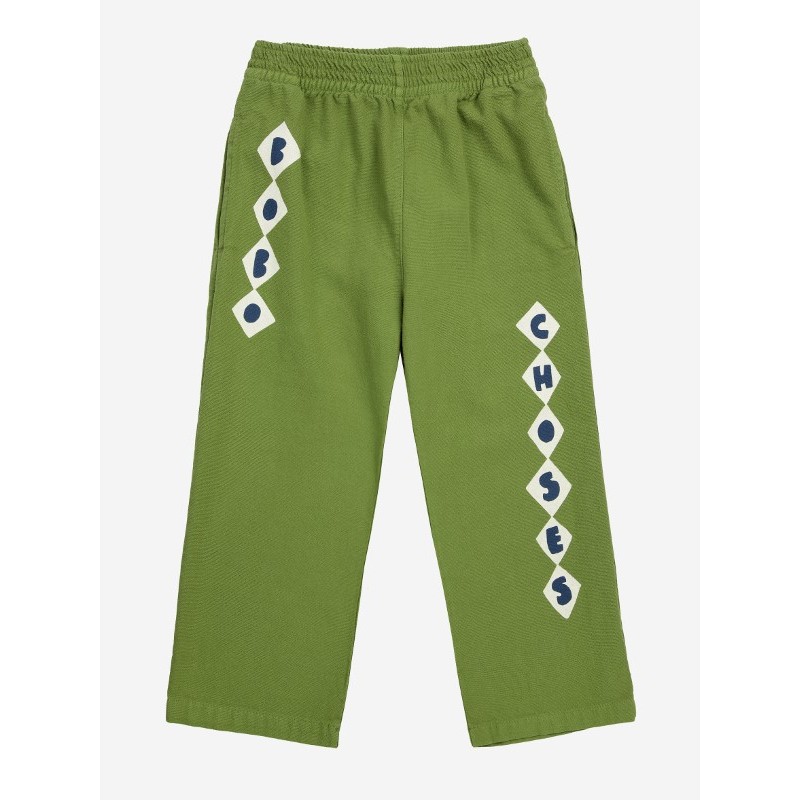 Bobo Choses - Spodnie materiałowe Kids Bobo Choses Diamonds straight pants - olive