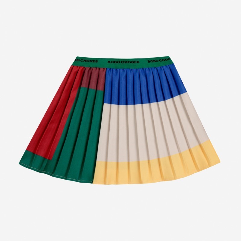 Bobo Choses - Plisowana spódnica mini Kids Color Block skirt - multicolor