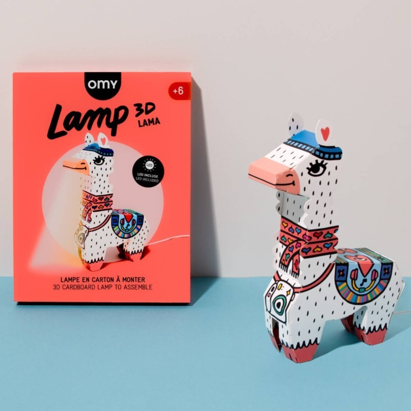 OMY - Zestaw kreatywny DIY lampa 3D - lama