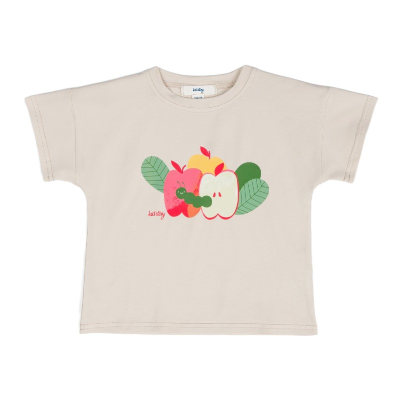 Kid Story - T-shirt z bawełny organicznej, light sand