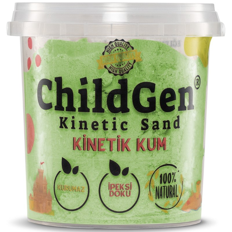 ChildGen - Naturalny piasek kinetyczny 500g, zielony