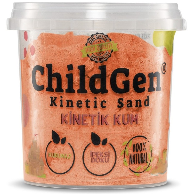 ChildGen - Naturalny piasek kinetyczny 500g, pomarańczowy