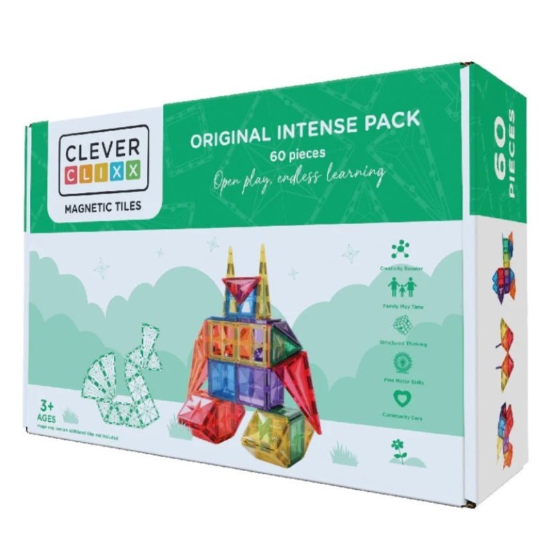 Cleverclixx - Klocki magnetyczne Original Intense Pack - 60 el.