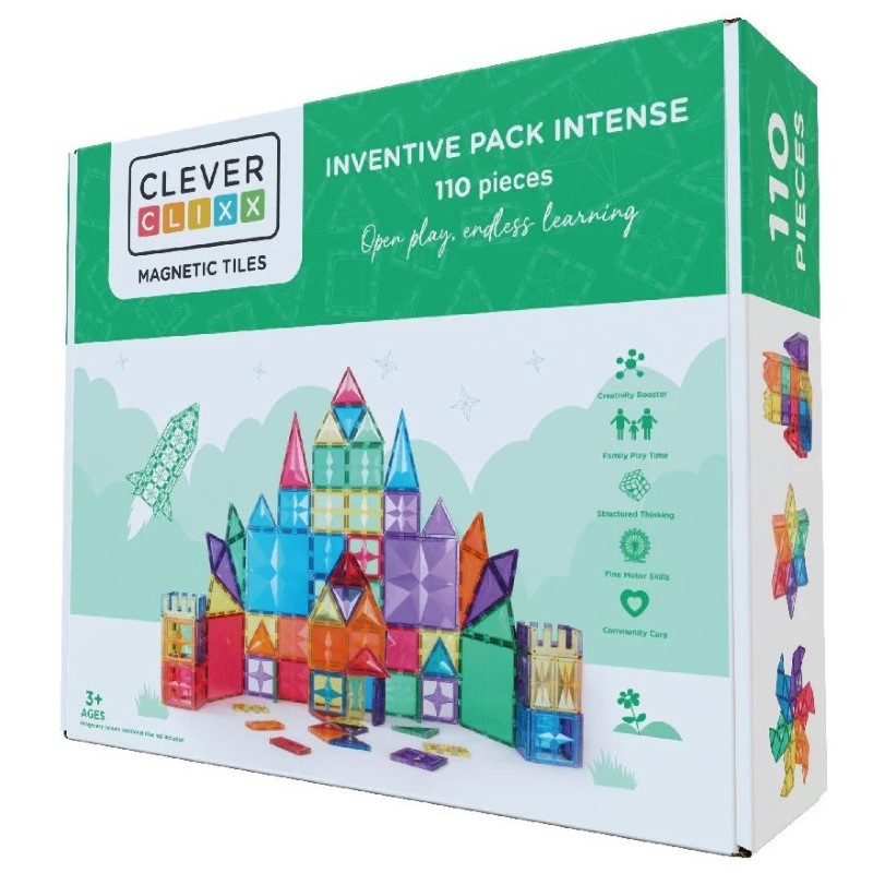 Cleverclixx - Klocki magnetyczne Inventive Pack Intense - 110 el.