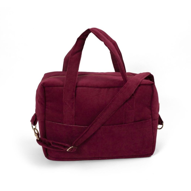 Filibabba - Torba Nursing bag Sztruks Deeply Red