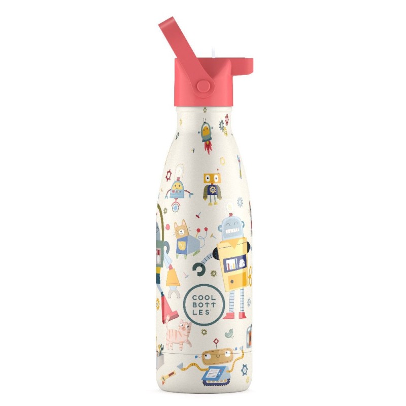 Cool Bottles - Butelka termiczna Kids 350 ml Triple cool Messy Robots