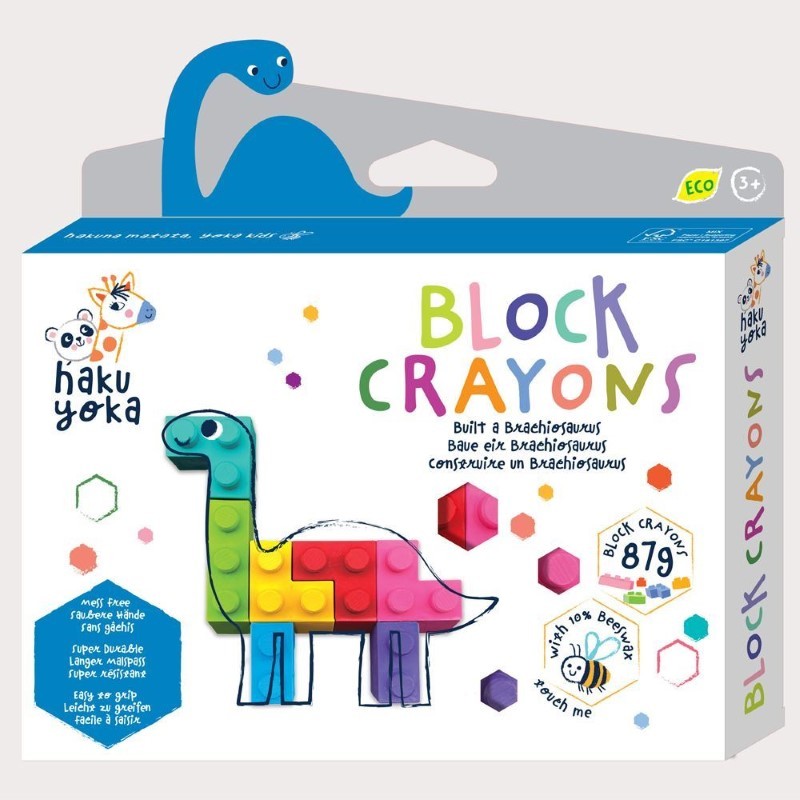 Avenir - Kredki klocki Haku Yoka Block Crayons, brachiozaur