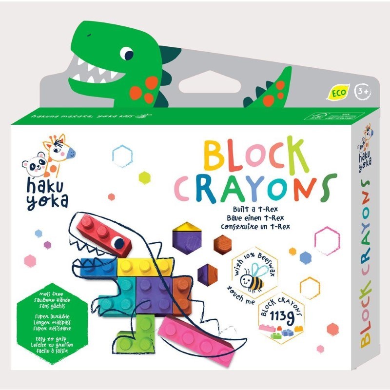 Avenir - Kredki klocki Haku Yoka Block Crayons, t-rex