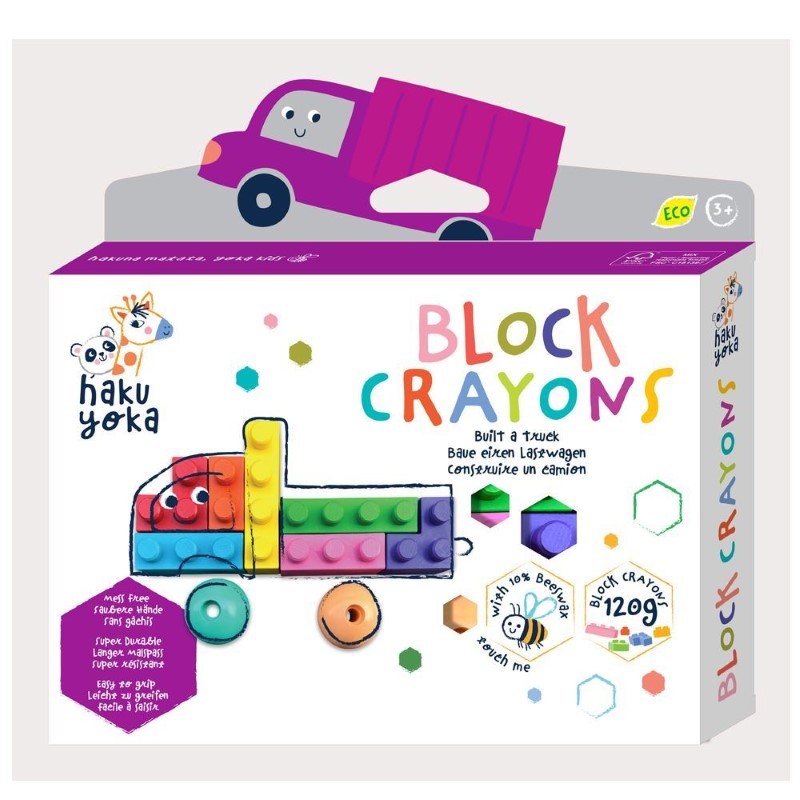 Avenir - Kredki klocki Haku Yoka Block Crayons, ciężarówka