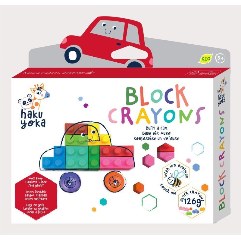 Avenir - Kredki klocki Haku Yoka Block Crayons, samochód