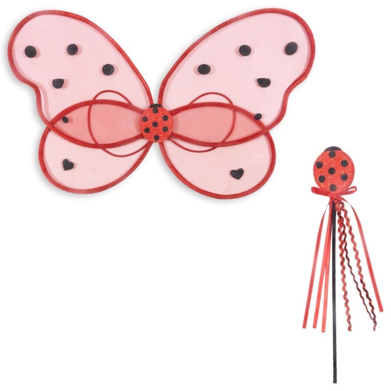 Konges Slojd - Przebranie Wróżki Fairy Costume - ladybug glitter