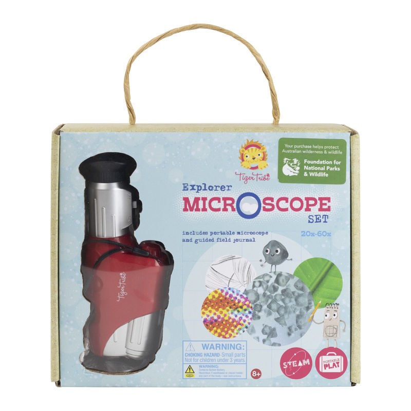 Tiger Tribe - Zestaw małego odkrywcy Explorer Microscope Set, mikroskop