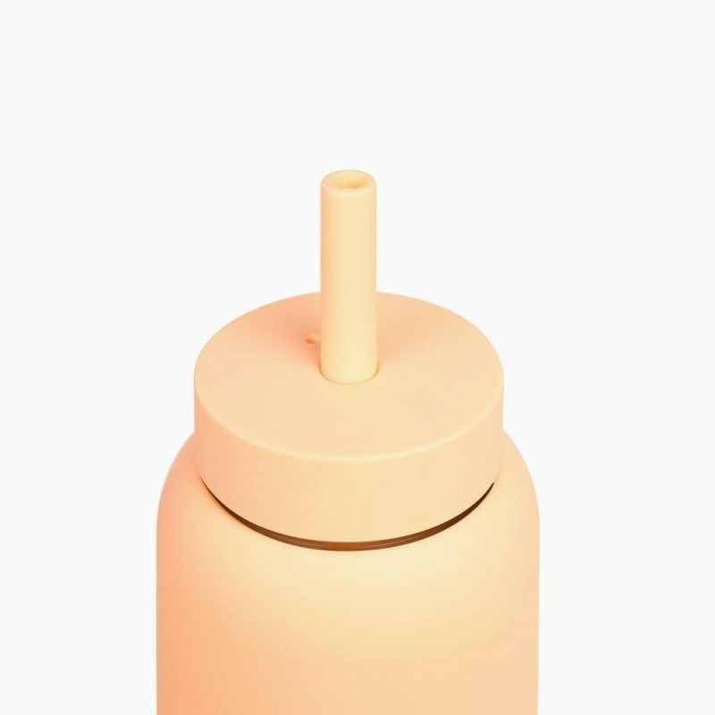 Bink - Silikonowa nasadka ze słomką do butelek Mini Bottle 500ml - apricot